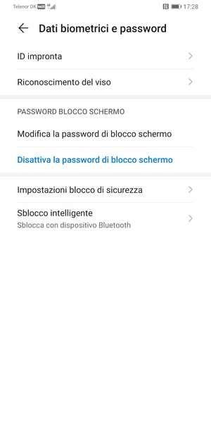 Il tuo telefono è ora protetto dal blocco schermo