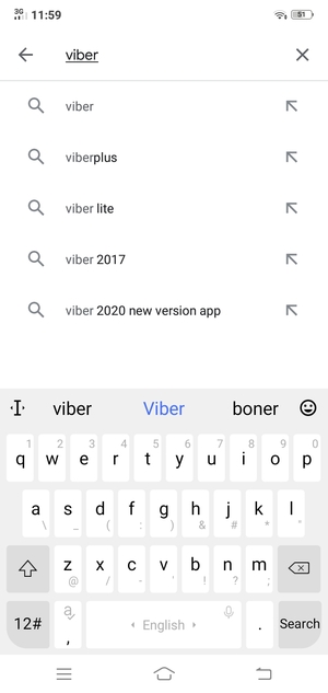 Enter the app name and select Search
