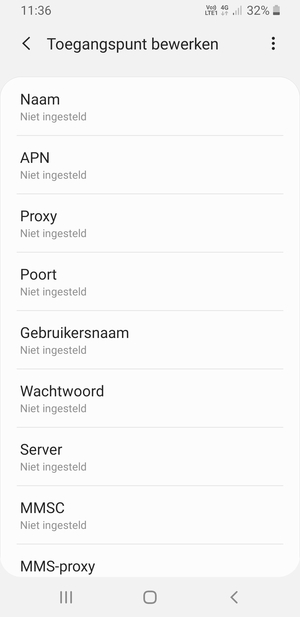 Voer internetgegevens in