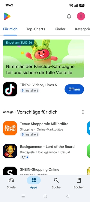 Wählen Sie Suche