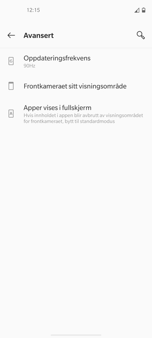 Velg Oppdateringsfrekvens