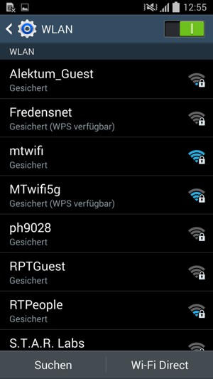 Wählen Sie das Wireless-Netzwerk, zu dem Sie eine Verbindung herstellen möchten