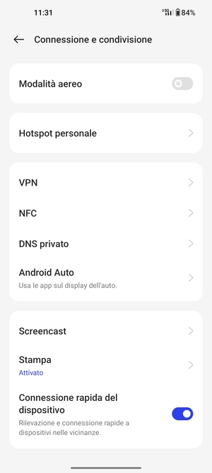 Seleziona Hotspot personale