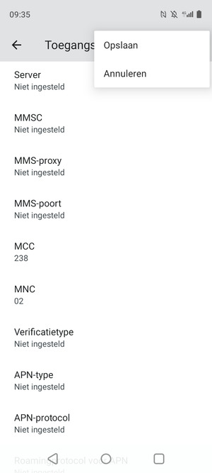 Selecteer Opslaan