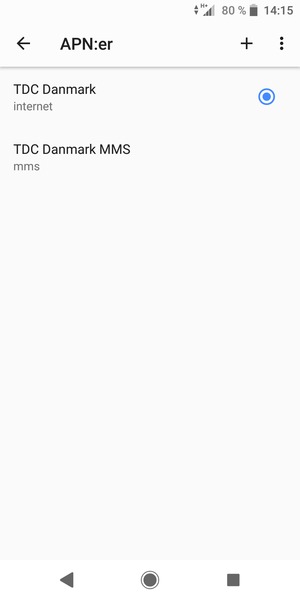 Välj Nytt APN