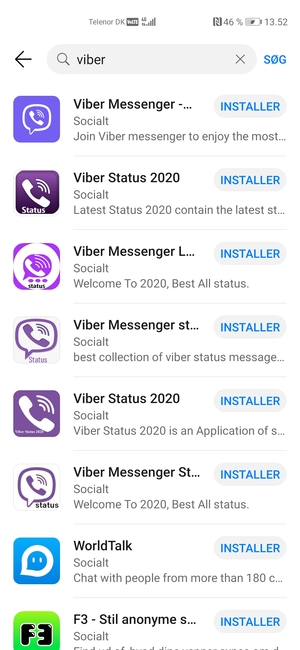 Vælg appen