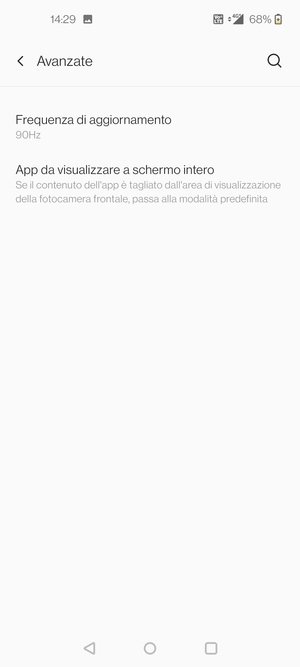 Seleziona Frequenza di aggiornamento