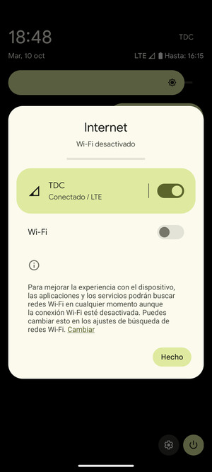 Seleccione Hecho
