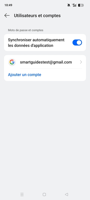 Sélectionnez votre compte Google