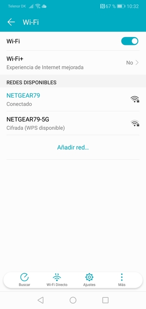 Ahora está conectado a la red Wi-Fi