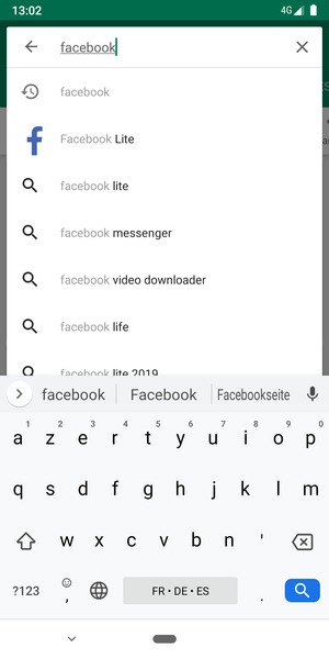 Saisissez le nom de l'appli et sélectionnez Rechercher