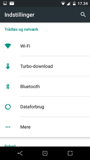 Vælg Wi-Fi