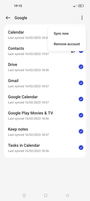 Select Sync now