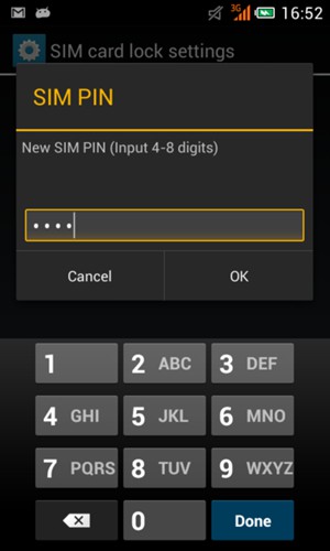 Enter your New SIM PIN and select OK