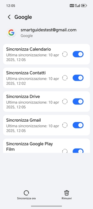 Assicurati che Sincronizza Contatti sia selezionato