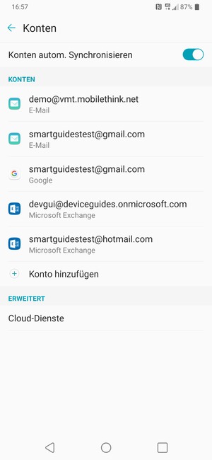 Wählen Sie Ihr Google Konto