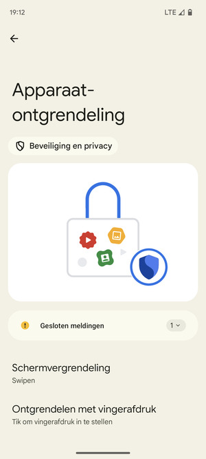 Selecteer Schermvergrendeling