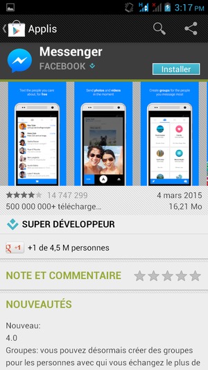 Sélectionnez Installer