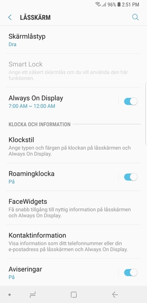 Välj Skärmlåstyp