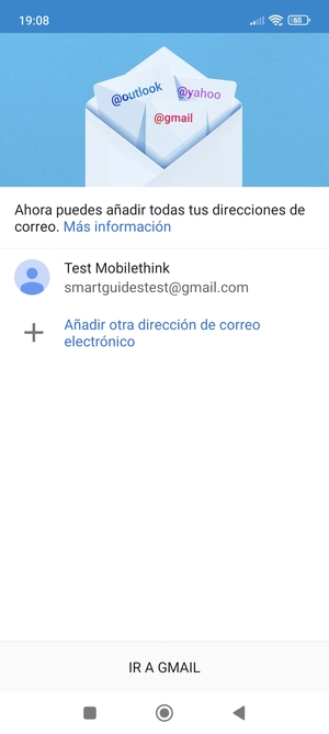 Seleccione IR A GMAIL