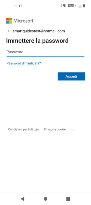 Inserisci la tua password e seleziona Accedi