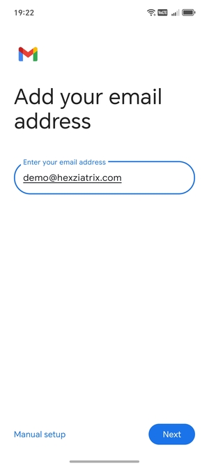 Enter your Email address and select Next