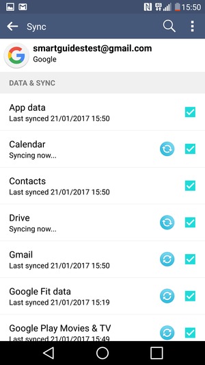 Your information will be synchronised