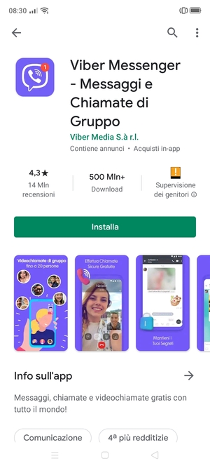 Seleziona Installa