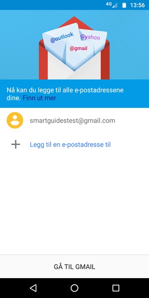 Velg GÅ TIL GMAIL