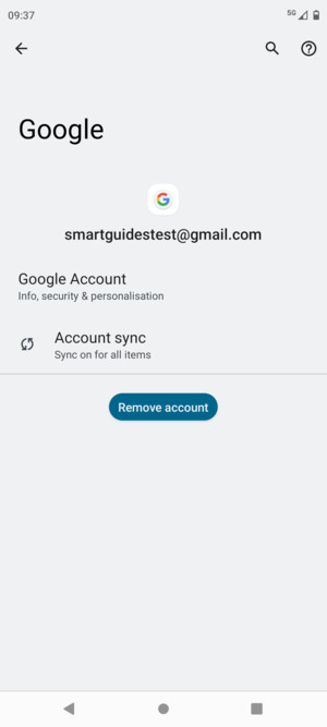 Select Account sync