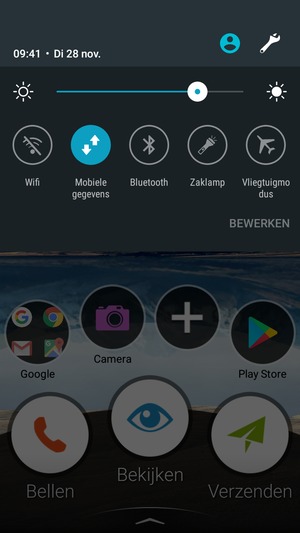 Pas helderheid aan op het vereiste niveau