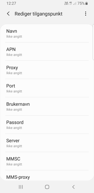 Skriv inn internett-informasjon