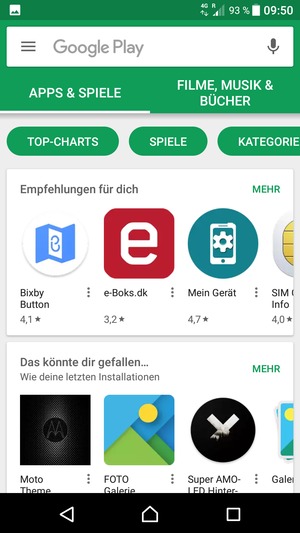 Wählen Sie die Suchleiste