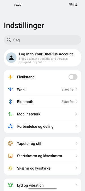 Vælg Mobilnetværk