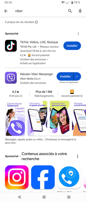 Sélectionnez l'appli