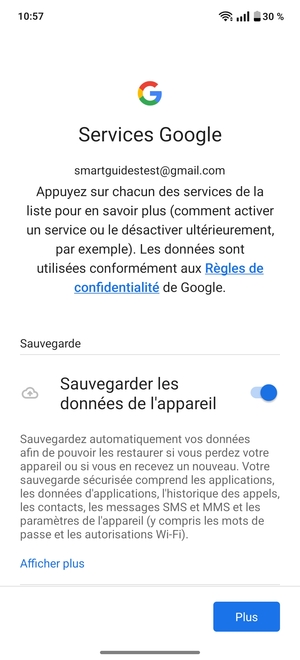 Sélectionnez Plus
