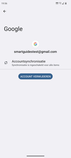 Selecteer Accountsynchronisatie