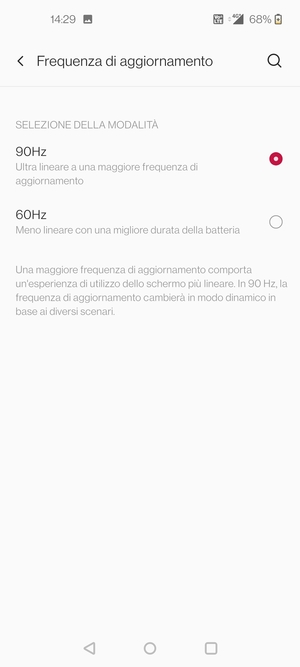 Seleziona 60Hz