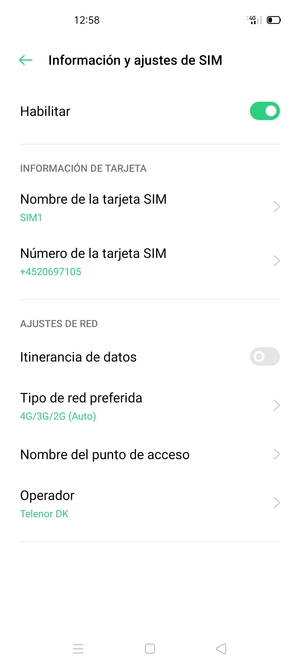 Seleccione Tipo de red preferida