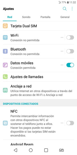 Seleccione Red y Wi-Fi