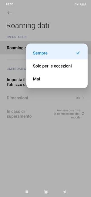 Seleziona la tua opzione preferita