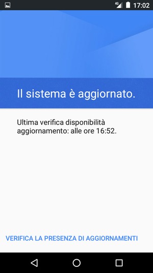Seleziona VERIFICA LA PRESENZA DI AGGIORNAMENTI