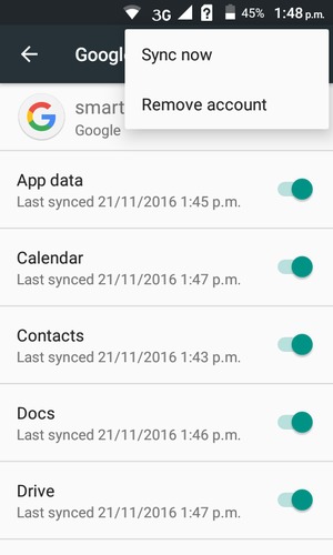 Select Sync now