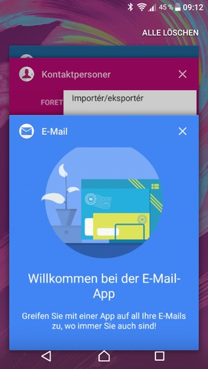 Wählen Sie ALLE LÖSCHEN, um alle laufende Apps zu schließen