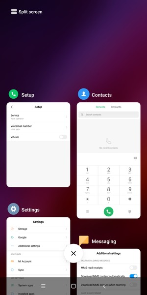 Select the Delete icon to close all running apps
