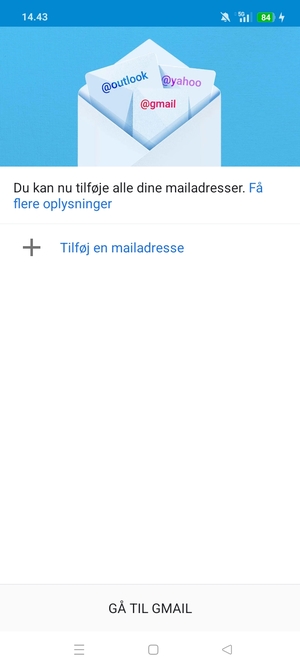 Vælg Tilføj en mailadresse