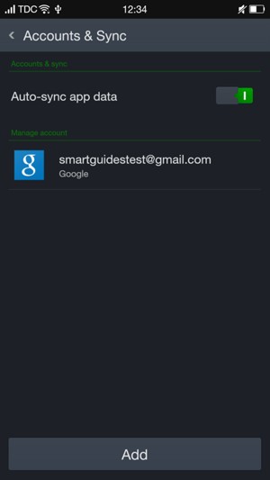 Select your Google account