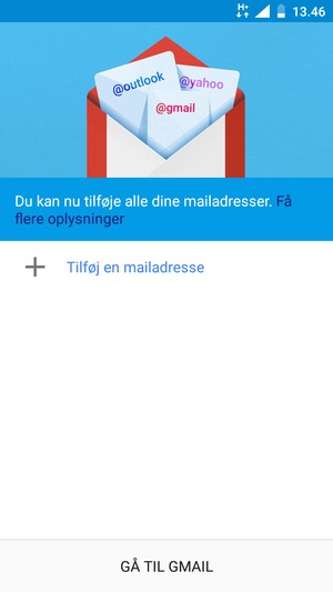 Vælg Tilføj en mailadresse