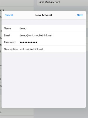 Enter the required information and select Next