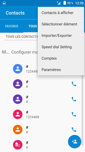 Sélectionnez Importer/Exporter